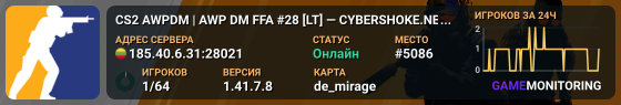 CS2 AWPDM | AWP DM FFA #28 [LT] — CYBERSHOKE.NET