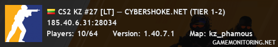 CS2 KZ #27 [LT] — CYBERSHOKE.NET (TIER 1-2)