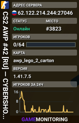 CS2 AWP #42 [RU] — CYBERSHOKE.NET (ONLY AWP LEGO 2)