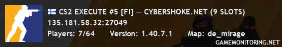 CS2 EXECUTE #5 [FI] — CYBERSHOKE.NET (9 SLOTS)