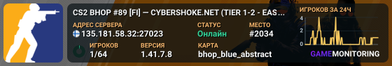 CS2 BHOP #89 [FI] — CYBERSHOKE.NET (TIER 1-2 - EASY)