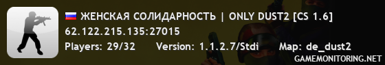ЖЕНСКАЯ СОЛИДАРНОСТЬ | ONLY DUST2 [CS 1.6]