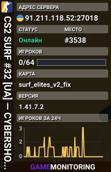 CS2 SURF #32 [UA] — CYBERSHOKE.NET (TIER 1-2 - EASY)