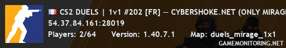 CS2 DUELS | 1v1 #202 [FR] — CYBERSHOKE.NET (ONLY MIRAGE)