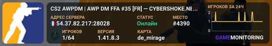 CS2 AWPDM | AWP DM FFA #35 [FR] — CYBERSHOKE.NET