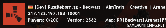 [Dev] RustReborn.gg - Bedwars | AimTrain | Creative | Arena | F