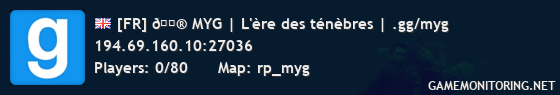 [FR] 🔮 MYG | L'ère des ténèbres | .gg/myg