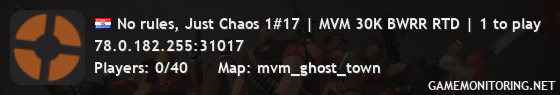 No rules, Just Chaos 1#17 | MVM 30K BWRR RTD | 1 to play