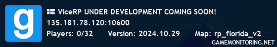 ViceRP UNDER DEVELOPMENT COMING SOON!