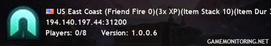 US East Coast (Friend Fire 0)(3x XP)(Item Stack 10)(Item Dur 3)