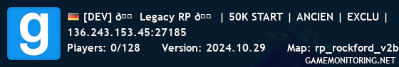 [DEV] 💠 Legacy RP 💠 | 50K START | ANCIEN | EXCLU |