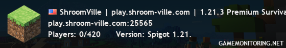 ShroomVille | play.shroom-ville.com | 1.21.3 Premium Survival! ━━━━━ ꜱᴛᴏʀᴇ.shroom-ville.com