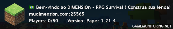 Bem-vindo ao DIMENSIOn - RPG Survival ! Construa sua lenda!