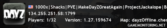 1000x|Shacks|PVE|MakeDayZGreatAgain|ProjectJackalope|BanOnKill|NoPVP 1000x|Shacks|PVE|MakeDayZGreatAgain|ProjectJackalope|BanOnKill|NoPVP