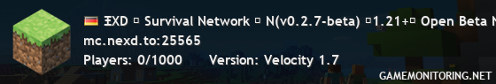 ΞΧD ⋘ Survival Network ⋙ Ν(v0.2.7-beta) ◤1.21+◢ Open Beta NOW! https://minecraft.nexd.to