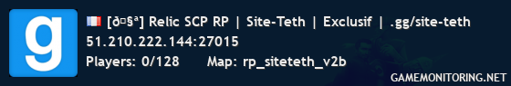 [🧪] Relic SCP RP | Site-Teth | Exclusif | .gg/site-teth