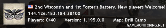 2nd Wisconsin and 1st Foster's Battery. New players Welcome!