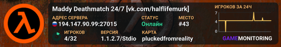Maddy Deathmatch 24/7 [vk.com/halflifemurk]