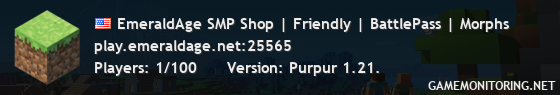 EmeraldAge SMP Shop | Friendly | BattlePass | Morphs