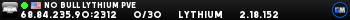 No Bull Lythium PVE No Bull Lythium PVE