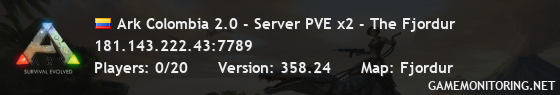 Ark Colombia 2.0 - Server PVE x2 - The Fjordur