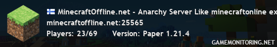 MinecraftOffline.net - Anarchy Server Like minecraftonline except worse