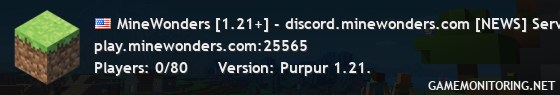 MineWonders [1.21+] - discord.minewonders.com [NEWS] Server Released! ✔