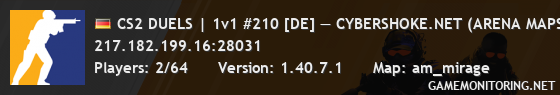 CS2 DUELS | 1v1 #210 [DE] — CYBERSHOKE.NET (ARENA MAPS)