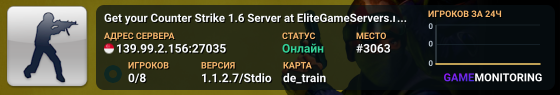 Get your Counter Strike 1.6 Server at EliteGameServers.net