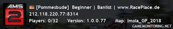 [Pommesbude]  Beginner | Banlist | www.RacePlace.de