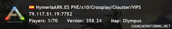 NymeriaARK.ES PVE/x10/Crossplay/Clouster/VIPS