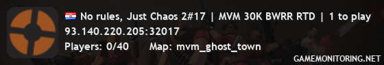 No rules, Just Chaos 2#17 | MVM 30K BWRR RTD | 1 to play