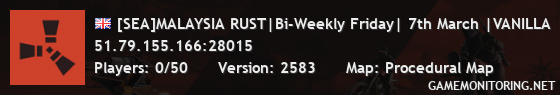 [SEA]MALAYSIA RUST|Bi-Weekly Friday| 7th March |VANILLA