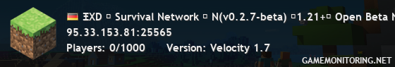 ΞΧD ⋘ Survival Network ⋙ Ν(v0.2.7-beta) ◤1.21+◢ Open Beta NOW! https://minecraft.nexd.to