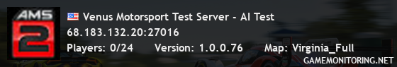 Venus Motorsport Test Server - AI Test