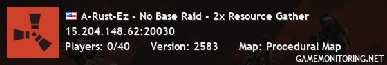 A-Rust-Ez - No Base Raid - 2x Resource Gather