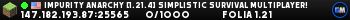 Impurity Anarchy [1.21.4] Simplistic survival multiplayer!