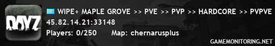 WIPE+ MAPLE GROVE >> PVE >> PVP >> HARDCORE >> PVPVE