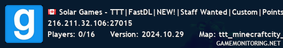 Solar Games - TTT|FastDL|NEW!|Staff Wanted|Custom|Pointshop|