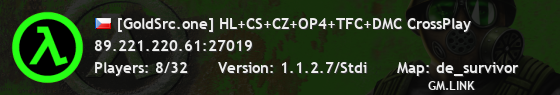 [GoldSrc.one] HL+CS+CZ+OP4+TFC+DMC CrossPlay
