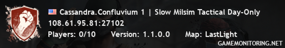 Cassandra.Confluvium 1 | Slow Milsim Tactical Day-Only