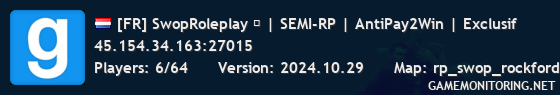 [FR] SwopRoleplay ✨ | SEMI-RP | AntiPay2Win | Exclusif