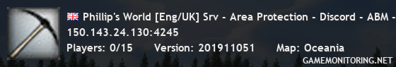 Phillip's World [Eng/UK] Srv - Area Protection - Discord - ABM - BP allowed - PNB - GPS - Iconomy