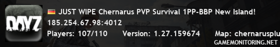 JUST WIPE Chernarus PVP Survival 1PP-BBP New Island! JUST WIPE Chernarus PVP Survival 1PP-BBP New Island!