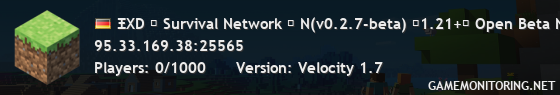 ΞΧD ⋘ Survival Network ⋙ Ν(v0.2.7-beta) ◤1.21+◢ Open Beta NOW! https://minecraft.nexd.to