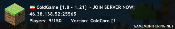 ColdGame [1.8 - 1.21] » JOIN SERVER NOW!