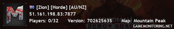 [Zion] [Horde] [AU/NZ]