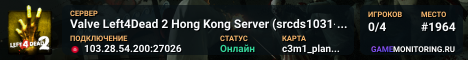 Valve Left4Dead 2 Hong Kong Server (srcds1031-hkg1.141.12)