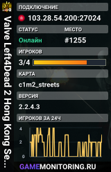 Valve Left4Dead 2 Hong Kong Server (srcds1031-hkg1.141.10)