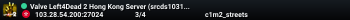Valve Left4Dead 2 Hong Kong Server (srcds1031-hkg1.141.10)